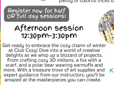 Bedford Rec: Club Cozy Art Club (Grades K-2)