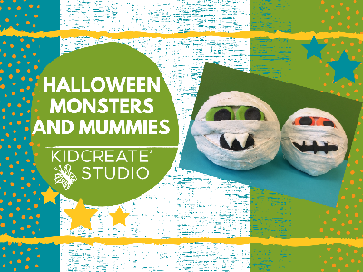 Kidcreate Studio - Houston Greater Heights. HOMESCHOOL Halloween Monsters and Mummies (4-9y)